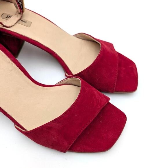 Paul Green Barbee Ankle Strap Heel Sandal Womens Chili Suede Size US9.5/UK7 - Picture 9 of 11